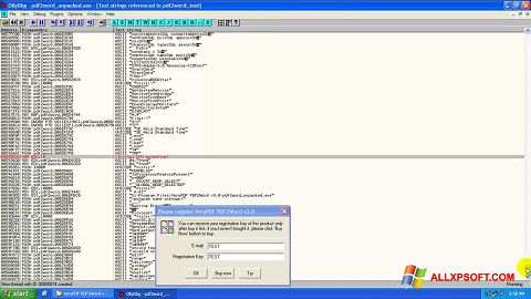 Снимак заслона PDF2Word Windows XP