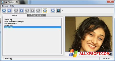 Снимак заслона Fake Webcam Windows XP
