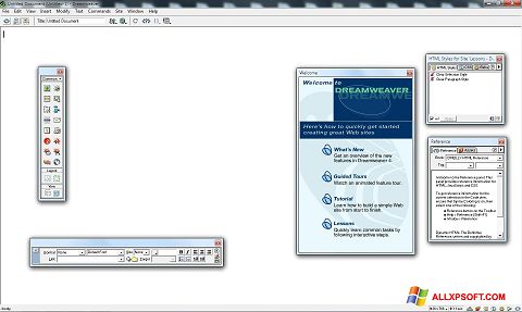 Снимак заслона Macromedia Dreamweaver Windows XP