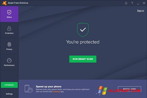 Снимак заслона Avast Free Antivirus Windows XP