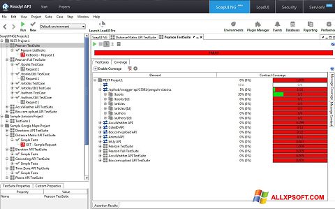 Снимак заслона SoapUI Windows XP