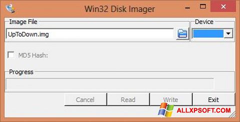 Снимак заслона Win32 Disk Imager Windows XP