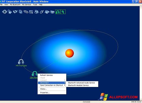 Снимак заслона BlueSoleil Windows XP