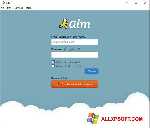 Снимак заслона AOL Instant Messenger Windows XP