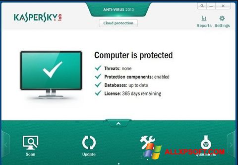 Снимак заслона Kaspersky Free Antivirus Windows XP
