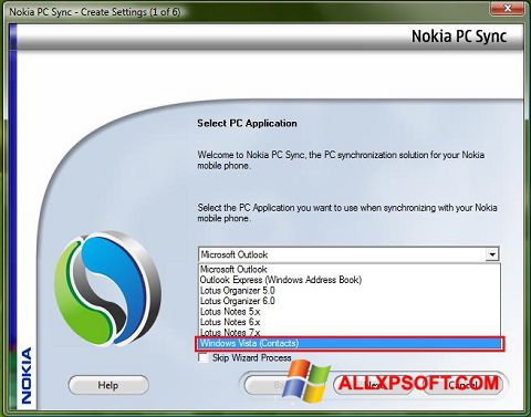 Снимак заслона Nokia PC Suite Windows XP