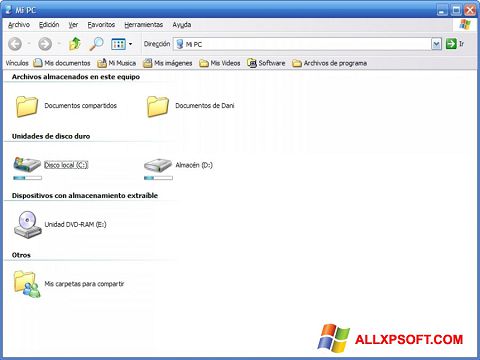 Снимак заслона Vista Drive Icon Windows XP