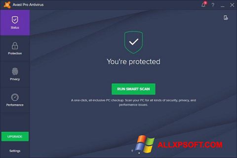 Снимак заслона Avast! Pro Antivirus Windows XP