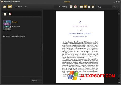 Снимак заслона Adobe Digital Editions Windows XP