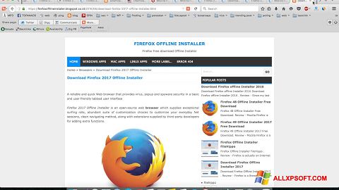 Снимак заслона Mozilla Firefox Offline Installer Windows XP