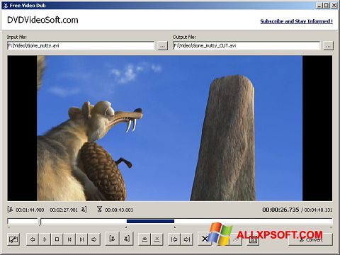 Снимак заслона Free Video Dub Windows XP
