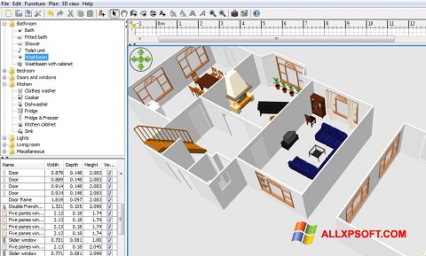 Снимак заслона FloorPlan 3D Windows XP
