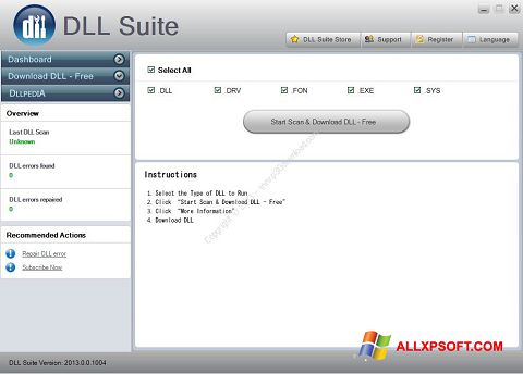 Снимак заслона DLL Suite Windows XP