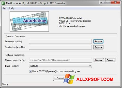 Снимак заслона AutoHotkey Windows XP