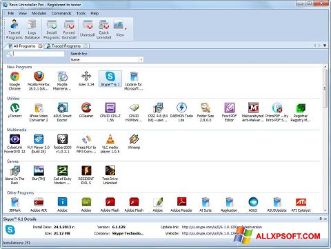 Снимак заслона Revo Uninstaller Windows XP