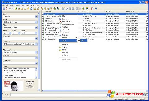 Снимак заслона Mp3tag Windows XP