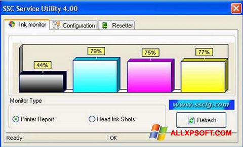 Снимак заслона SSC Service Utility Windows XP