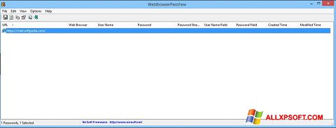 Снимак заслона WebBrowserPassView Windows XP