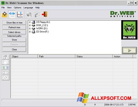 Снимак заслона Dr.Web CureIt Windows XP