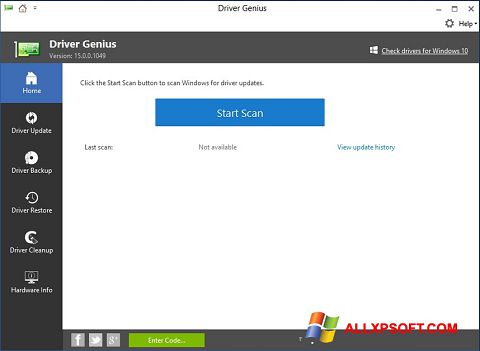 Снимак заслона DriverScanner Windows XP