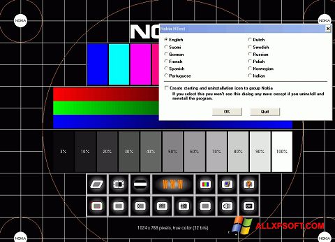 Снимак заслона Nokia Monitor Test Windows XP