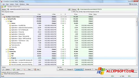 Снимак заслона GoodSync Windows XP