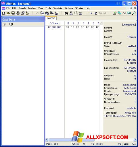 Снимак заслона WinHex Windows XP
