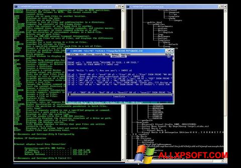 Снимак заслона QBasic Windows XP