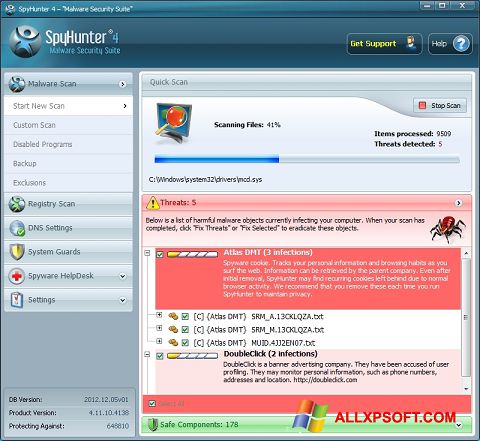 Снимак заслона SpyHunter Windows XP